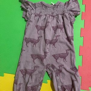Kate quinn llama flutter sleeve smocked jumpsuit